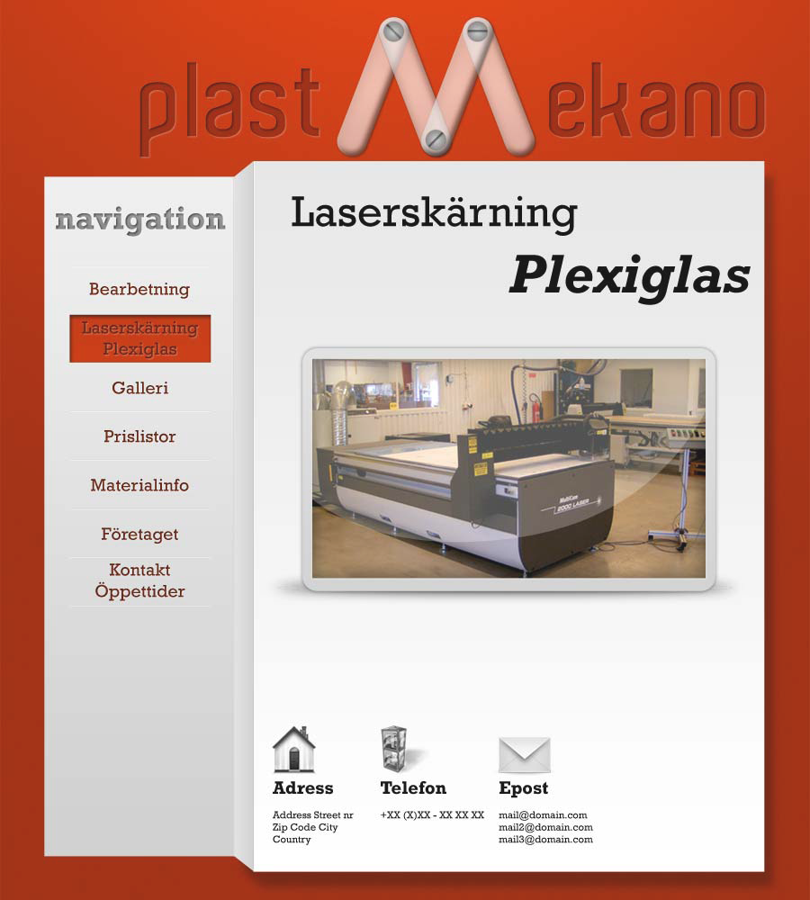 PlastMekano - Site Mockup